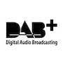 Digital audio broadcasting + (DAB) logo av resiver