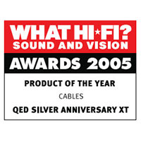 X-Tube™ Technology What Hi FI Sound and Vision 2005 Silver Anniversary XT Bi-Wire logo