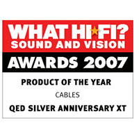 What Hi FI Sound and Vision 2007 awards Silver Anniversary XT Bi-Wire logo