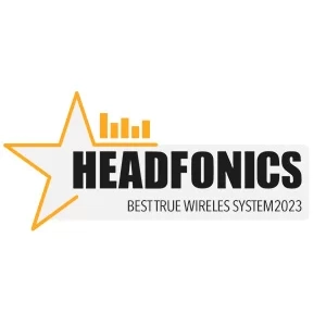 best true wireless system 2023 award logo
