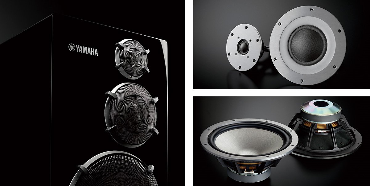 yamaha NS-5000 NS-5000's tweeter, midrange, and woofer all feature diaphragms made of 100%* ZYLON®